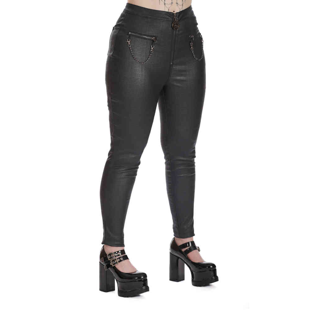 Banned - Chaos Couture With Handcuffs Skinny fit broek - Zwart